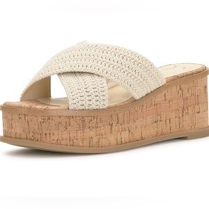 JESSICA SIMPSON JS-EDIZA Sandals Off White New 8.5